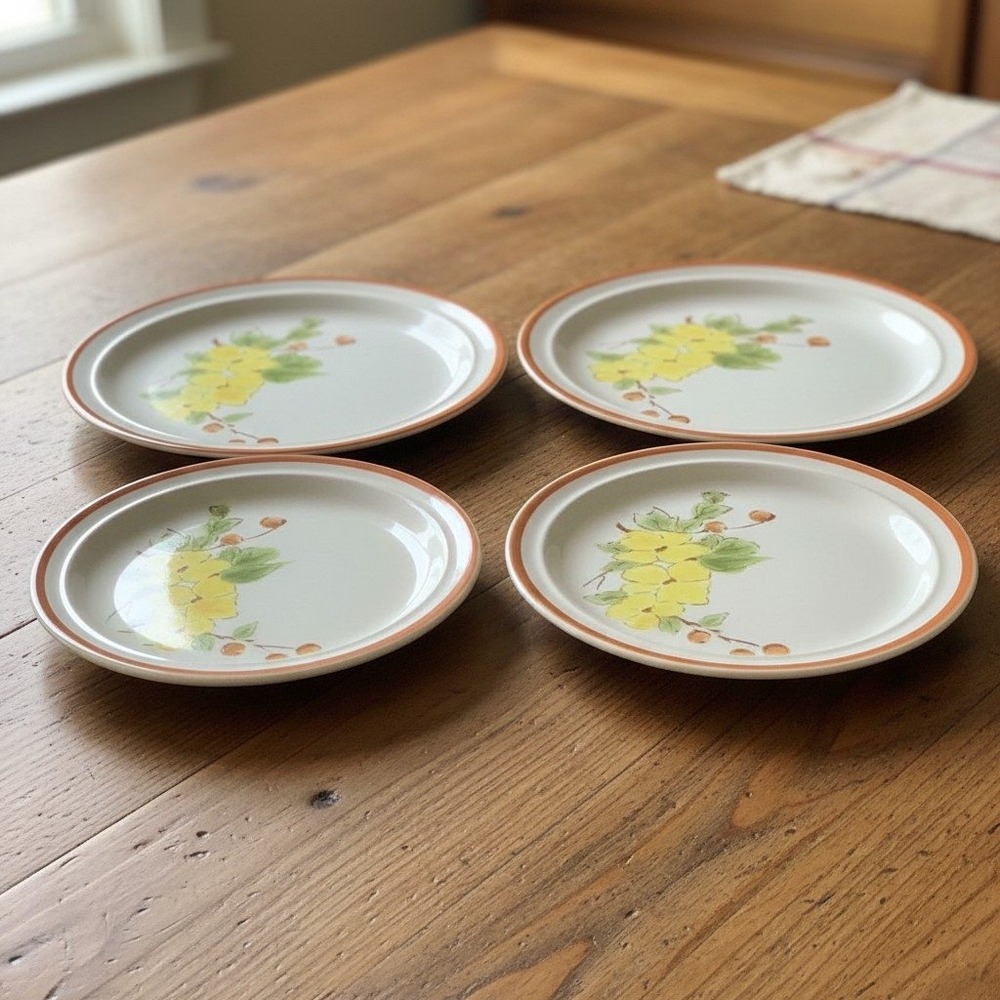 Casual Classic Stoneware #407 Summertime Bread Plates Set of 4